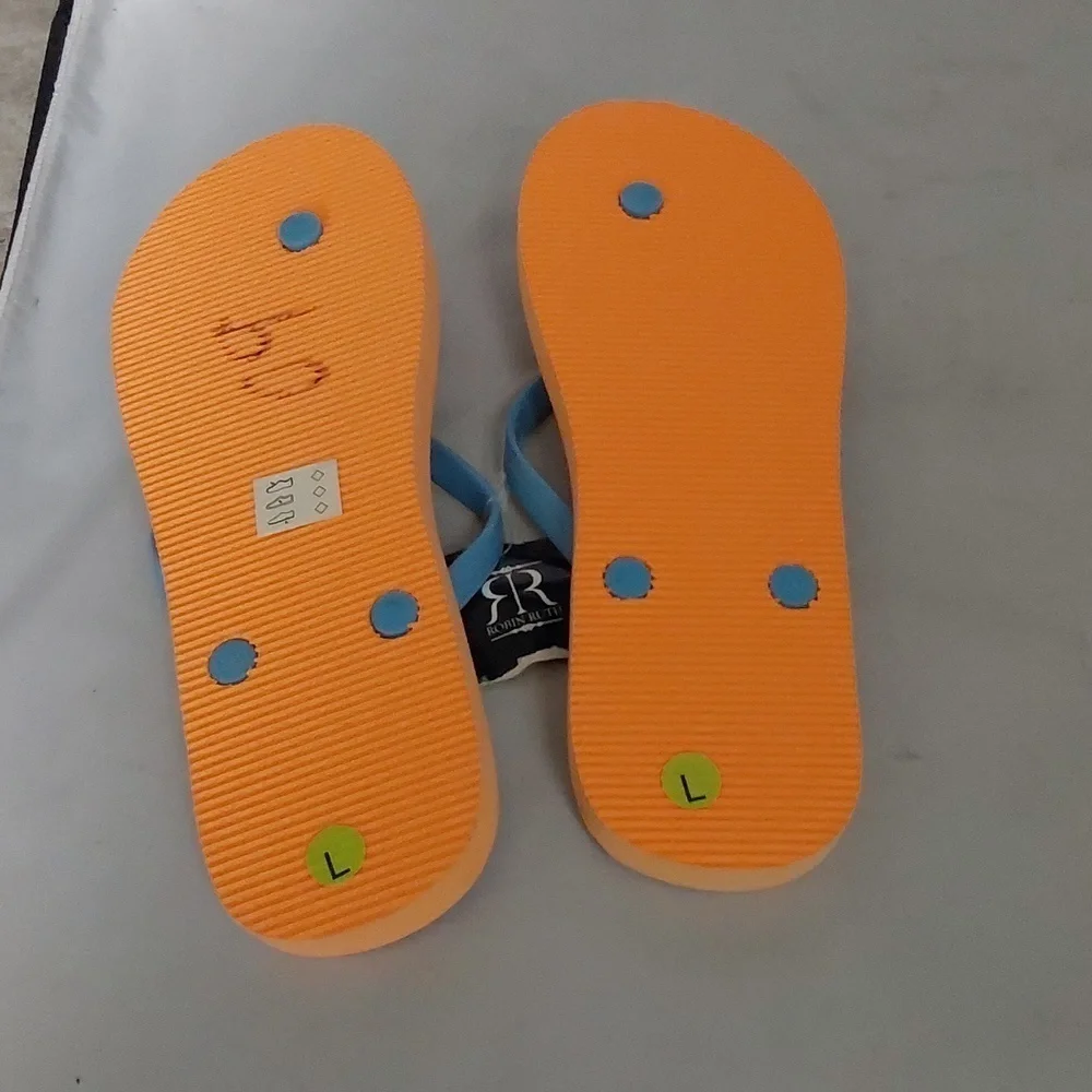 ROBIN RUTH NEW YORK HAVANA FLIPS FLOPS  SIZE LARGE/9‎